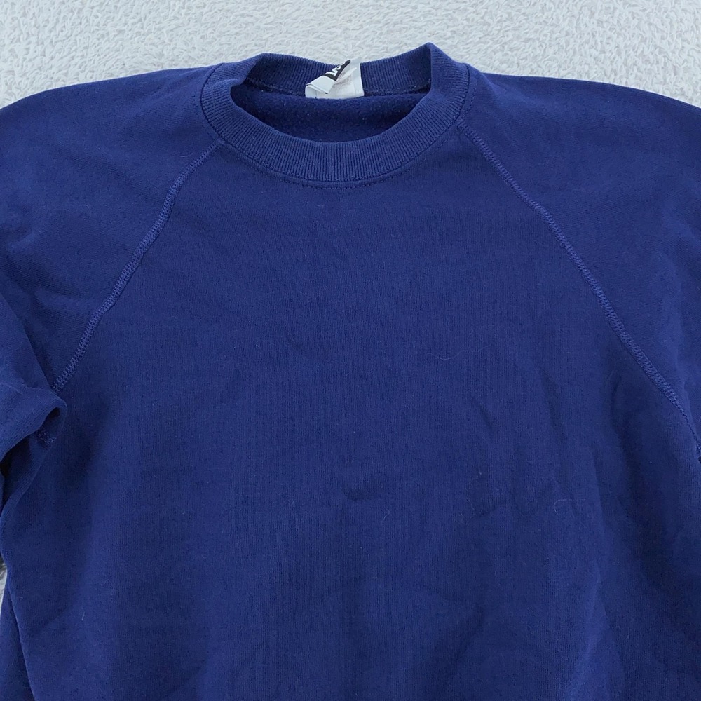 Vintage Lee Sweatshirt Small Blue Crewneck Pullover Midweight Cotton Blend USA